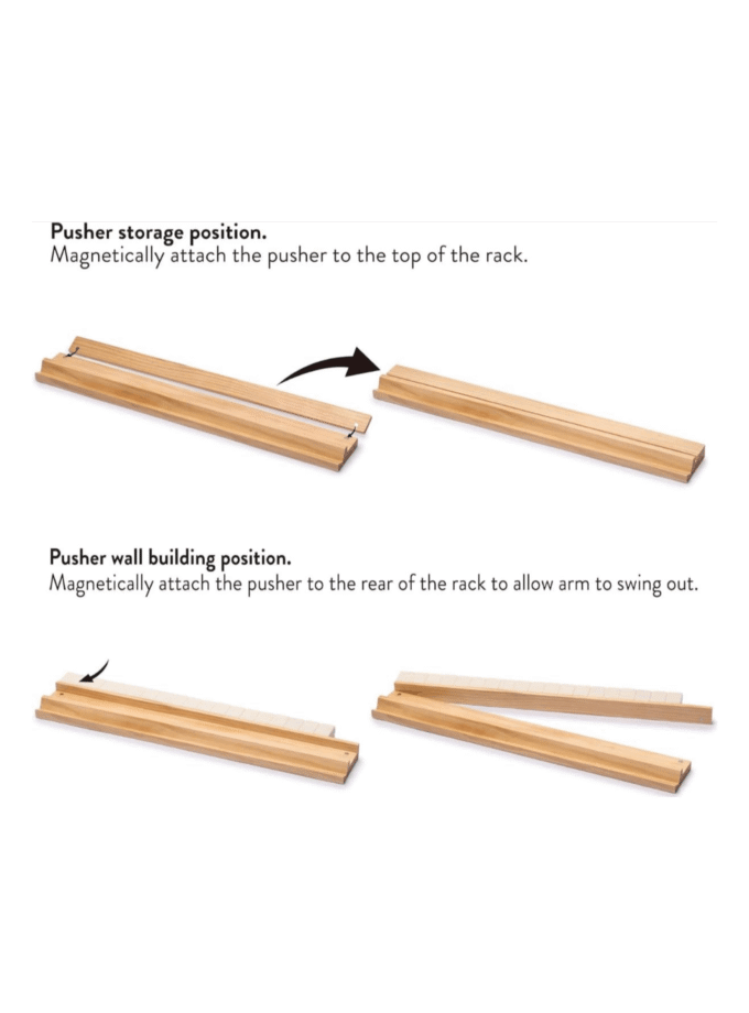Classic Wooden Racks With Pushers ( Light Colour)