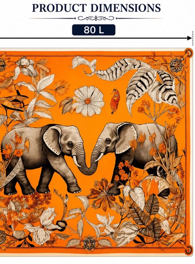 Elephant Orange Mat