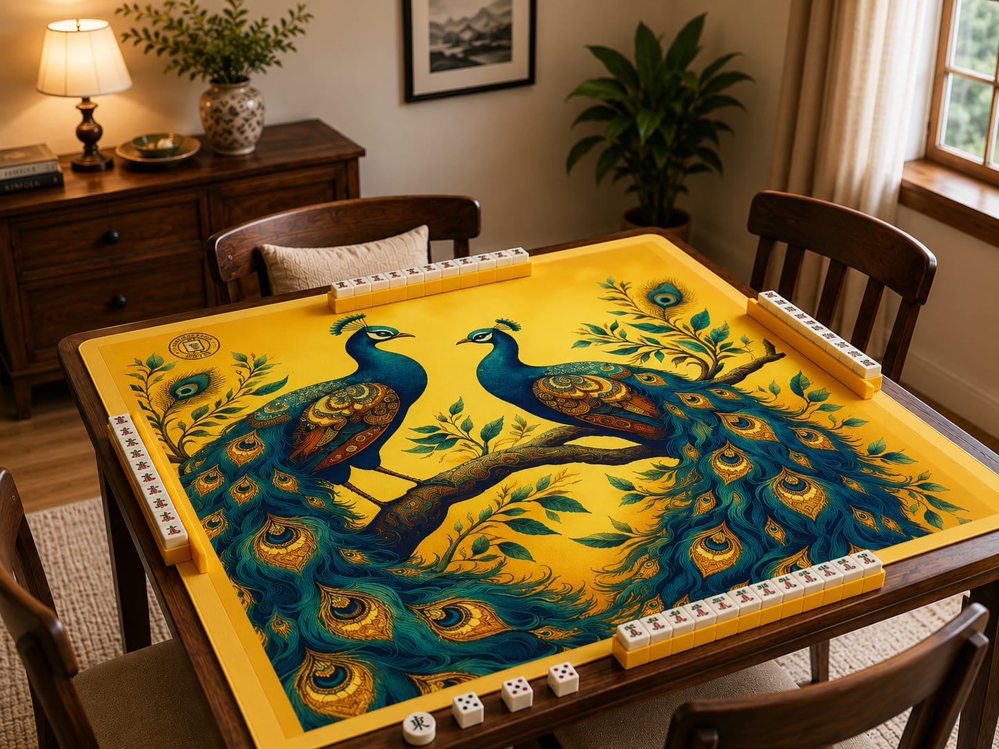 Peacock Paradise Yellow Mat - Image 2