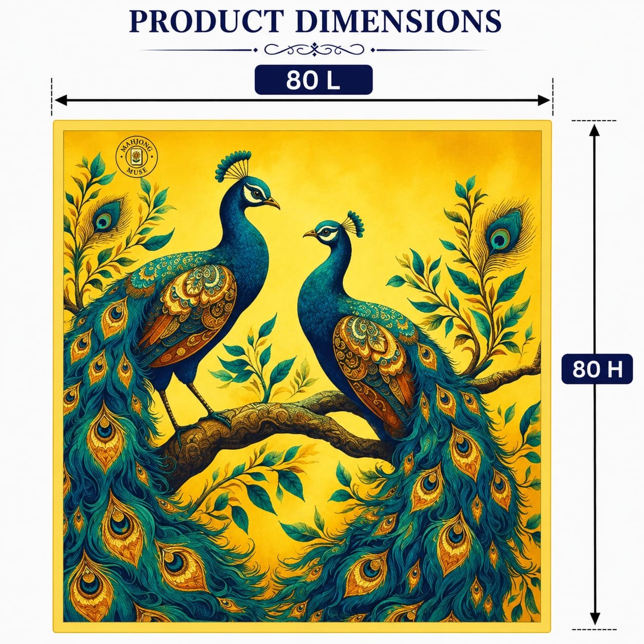 Peacock Paradise Yellow Mat - Image 3