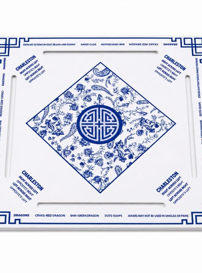 Floating Mahjong Mat Blue And White