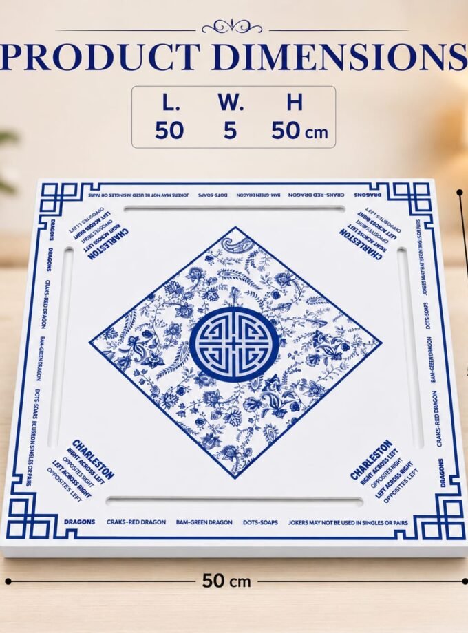 Floating Mahjong Mat Blue And White