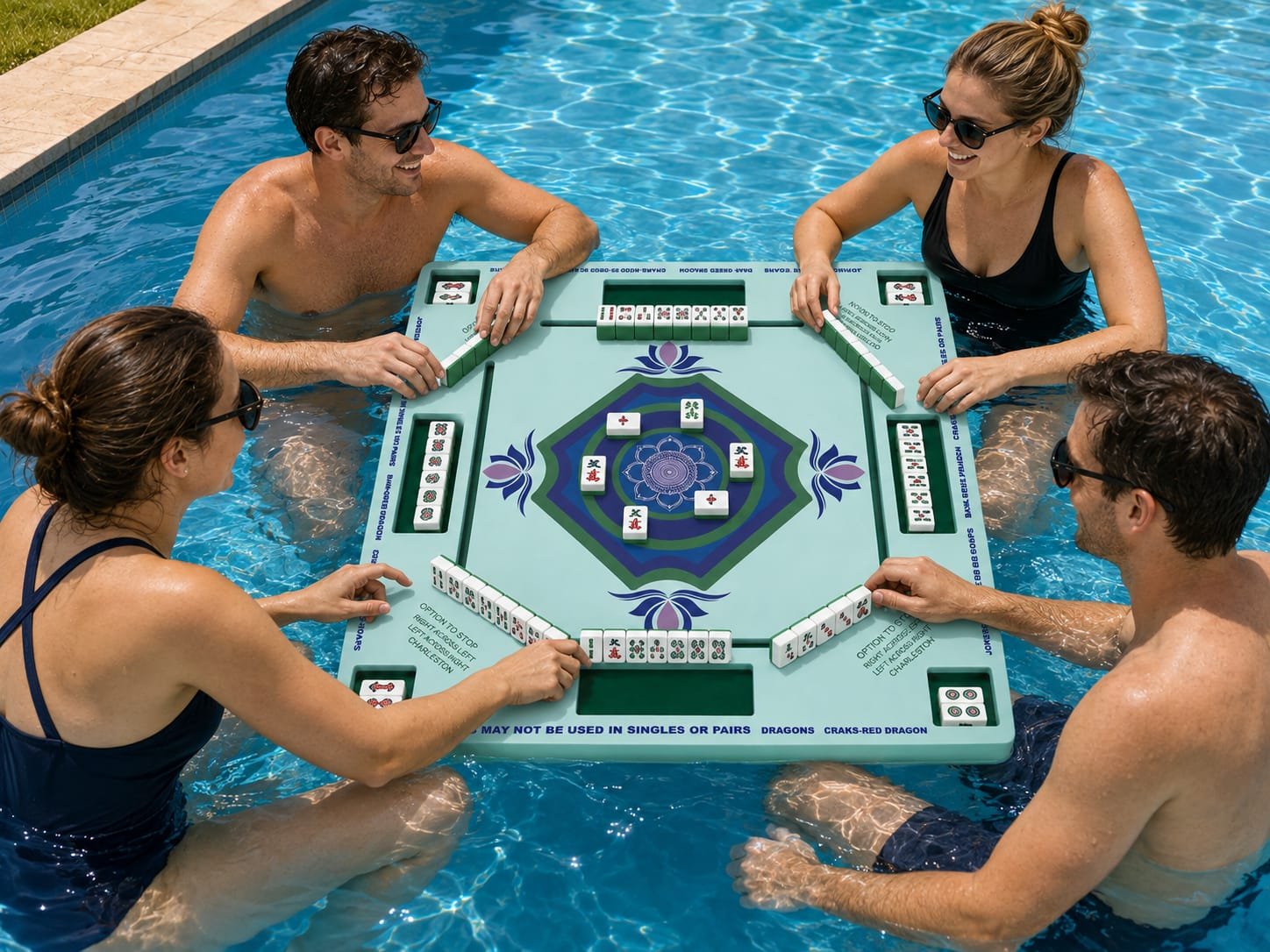 Mahjong Floating Mat Green - Image 3